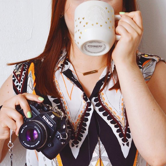 Abstract Pattern Blouse - Picture 2 of 2